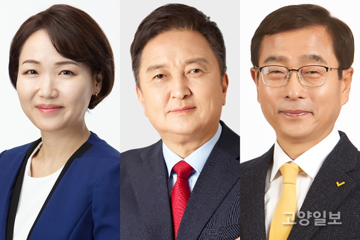 좌측부터 홍정민 후보, 김영환 후보, 박수택 후보