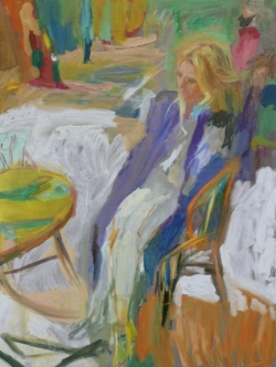 장지영, Femme assise, 앉아있는 여인, 2022, 캔버스에 유채, 80x60.5cm