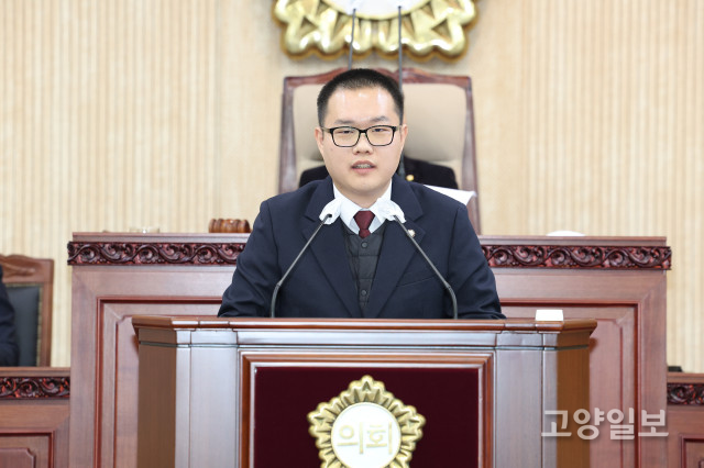 5분 자유발언 중인 박현우 시의원